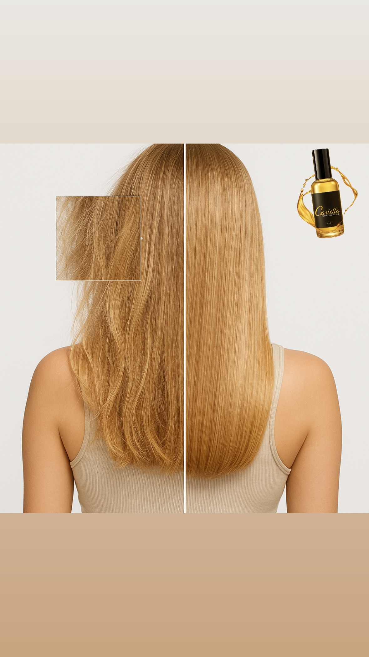 Pre i posle upotrebe na kosi